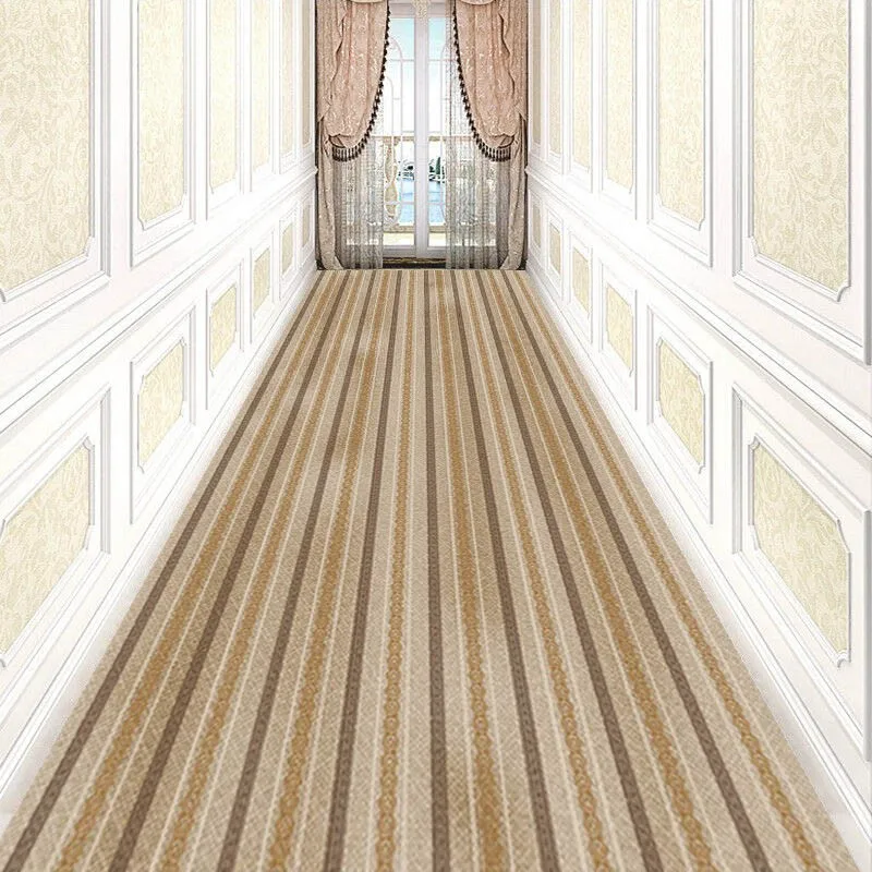 

Reese Gorgeous Classical Stripes Lobby Hallway Carpets Living Room Porch Anti Slip Rugs Floor Protect Corridor Aisle Home Decor