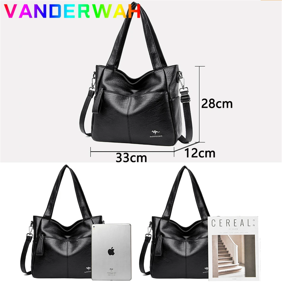 Quality Women\'s Leather Top Handle Bags Female Shoulder Sac Tote Shopper Bag Bolsa Feminina Luxury Designer Handbags for Woman