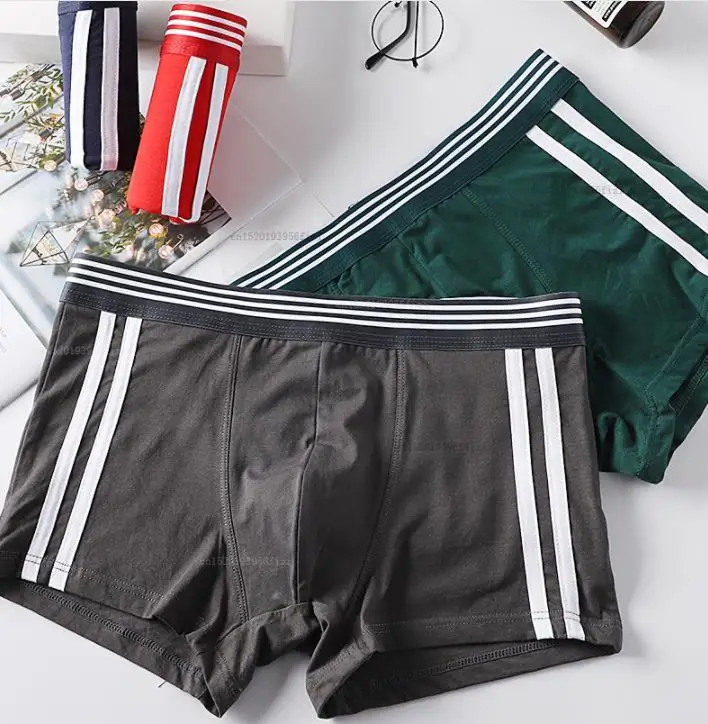 Youpin – boxer en coton peigné pour hommes, sous-vêtements, short rayé imprimé, mi home