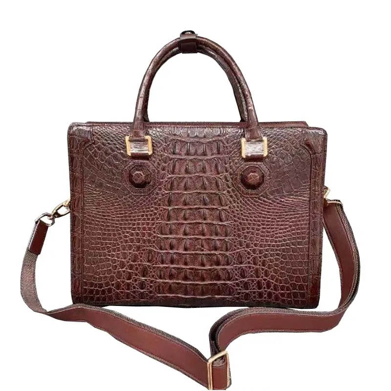 

fanzunxing Crocodile skin men bag men handbag genuine crocodile leather business crossbody single shoulder bag men briefcase