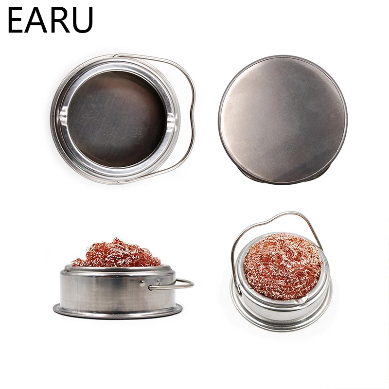 Hút Thiếc Loại Mỏ Hàn Lưới Lọc Vệ Sinh Mũi Sạch Sẽ Bụi Dross Vệ Sinh Dây Đồng Bóng Tín Loại Bỏ Thép Hộp