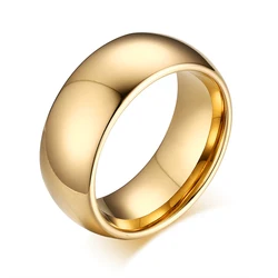 Tungsten Carbide Rings Wedding Bands for Men and Women Couples Golden Fashion Jewelry Hand Finger Men's Ring Marriage 8/6/4MM