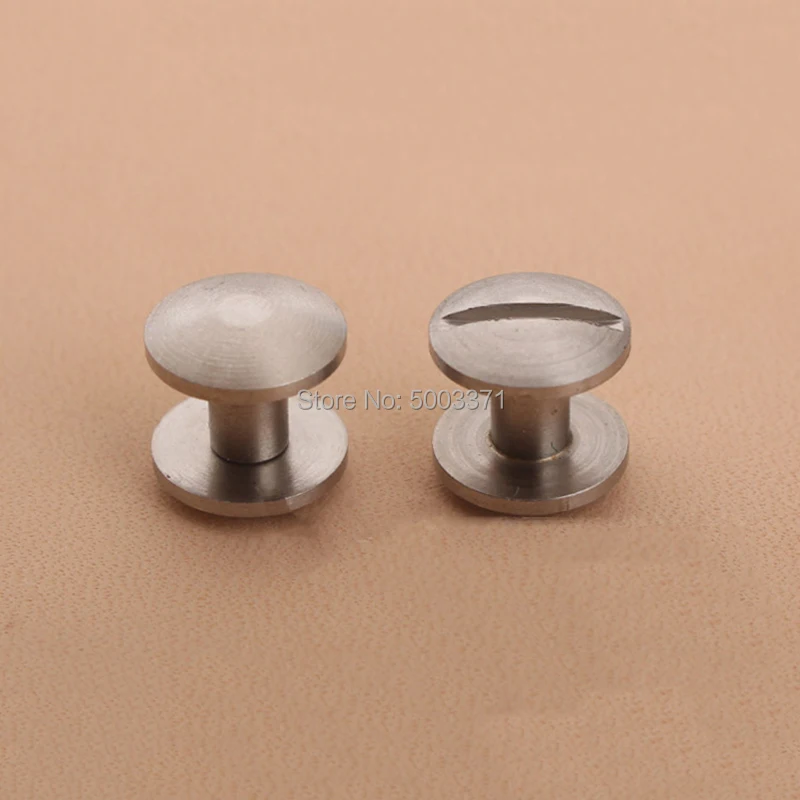 2PCS Diameter 10mm Arc Style Chicago Screw Rivet Wallet Bag Belt Diy Handmade Garment Leather Craft Hardware Part Fastener