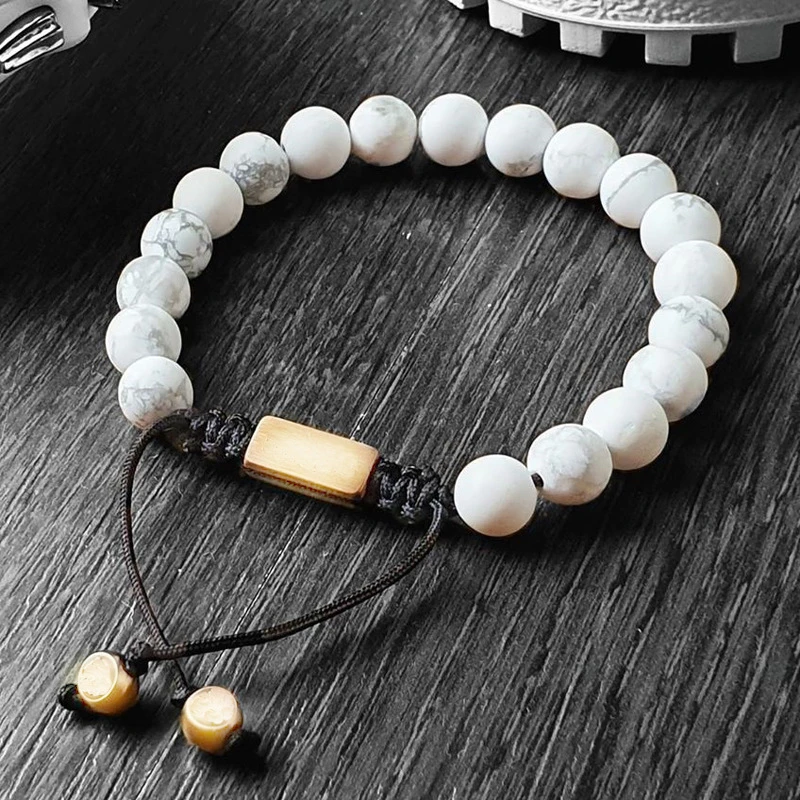 Luxury Natural Lava Stone Bead Bracelet Men Women Simple Handmade Adjustable 8mm Stone Bead Bracelet For Men Women Jewelry Gift