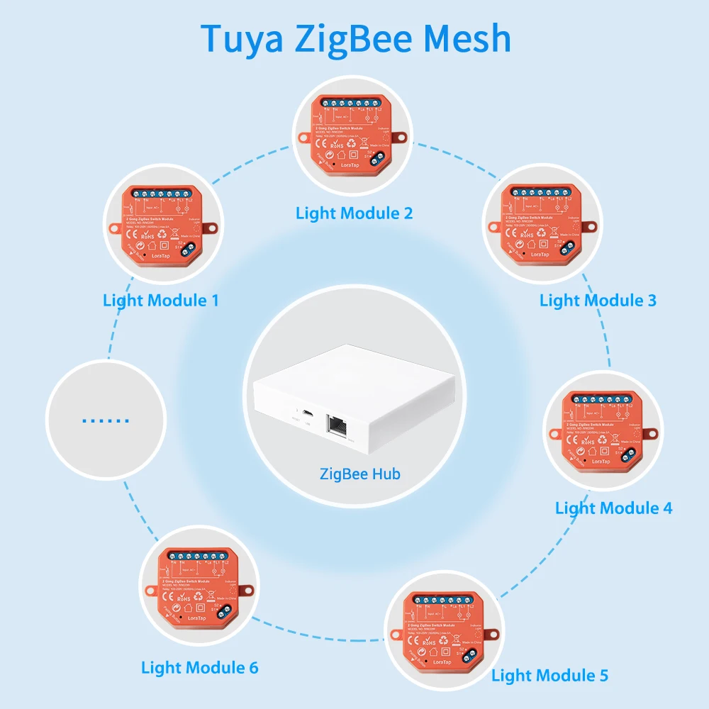 Tuya Smart Life ZigBee Switch 2 Gang Relay Module Lighting Google Home Assistant Alexa Echo App Remote Control Timer Zigbee2MQTT