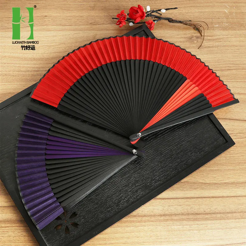 

Chinese style Classic women's silk fan craft gift fan Hanfu dance fan summer folding fan foldable travel fan