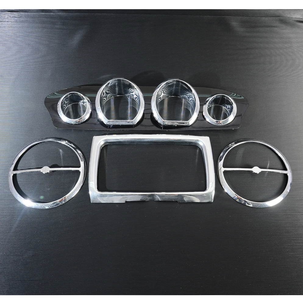 

8pcs Chrome Gauge Bezel Trim Mount Plate For Harley Touring Electra Glide 2014-2018