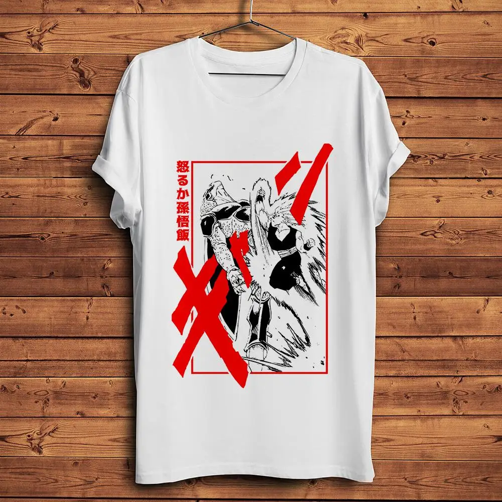 dragon dbz Gohan fight Cell funny anime t shirt men new white casual tshirt homme JAPAN manga unisex streetwear t-shirt