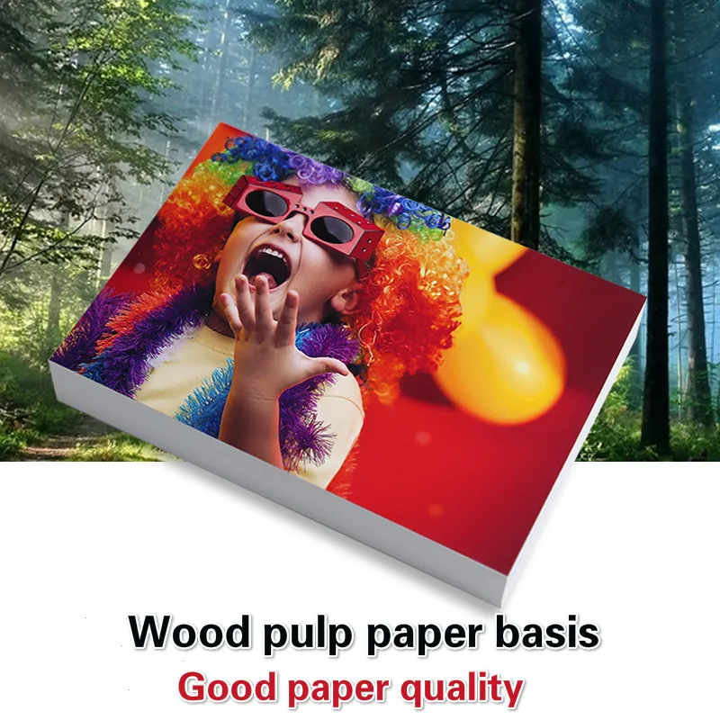 Papel fotográfico brillante para impresora de inyección de tinta, suministros de imagen, impresión fotográfica, Color recubierto, 4R, 6 pulgadas, 30