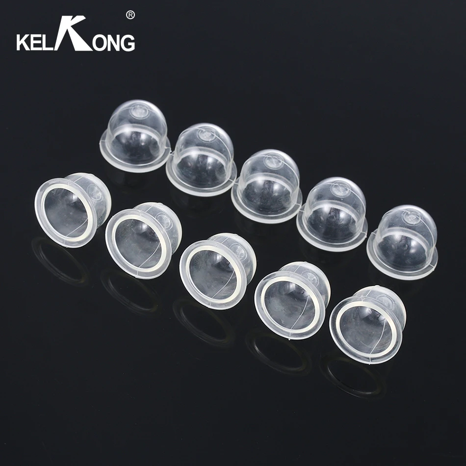 KELKONG 100Pcs 15mm Carburetor Spare Parts Carb Primer Bulbs Cap Small Fuel Pump For Chainsaw Blower Trimmer Brushcutter15*18*14