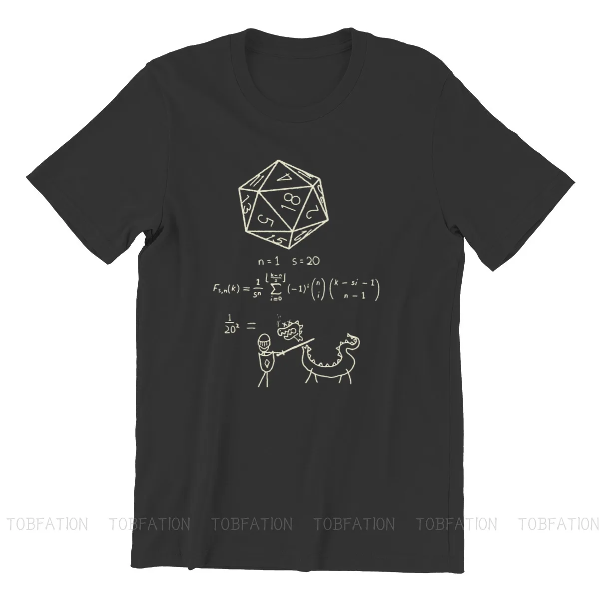 The Science Of 20 Sided Dice TShirt For Male DnD Game Clothing Novelty T Shirt Soft Printed Fluffy