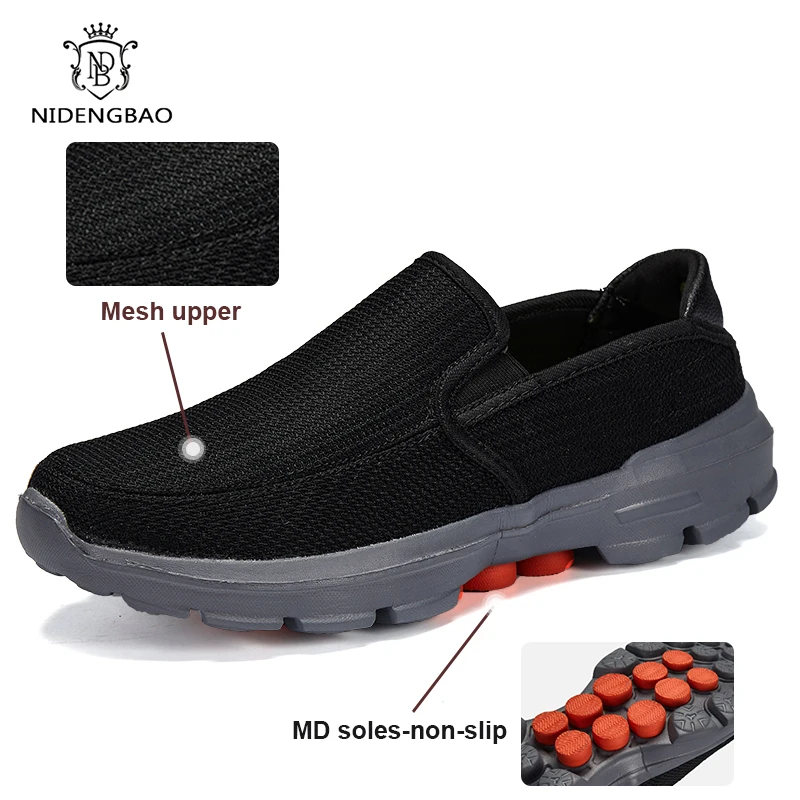 Mocasines sin cordones para hombre, zapatos informales transpirables, antideslizantes, talla grande 45, Primavera