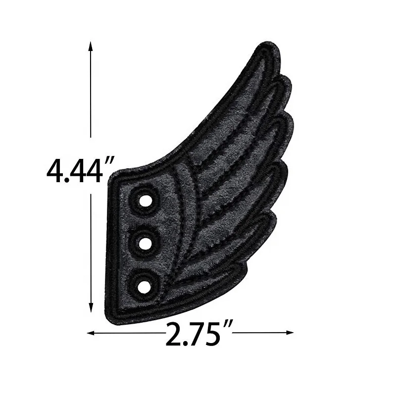 GORGECRAFT 6 Ciondoli Per Scarpe A Forma Di Ali D'Angelo 3 Colori (Rosa, Viola): Decorazione Per Lacci Sneaker E Pattini In Feltro Lucido Con 3 Fori