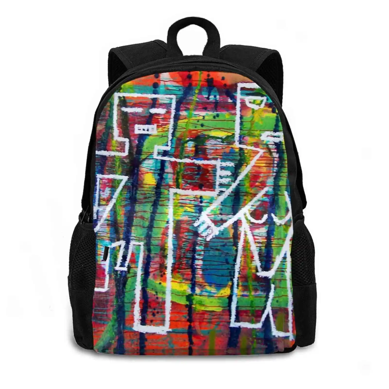 New Cave Painting 2011 Large Capacity School Backpack Laptop Bags Rbw 2011 Melbourne Boxhill Roy Abstract