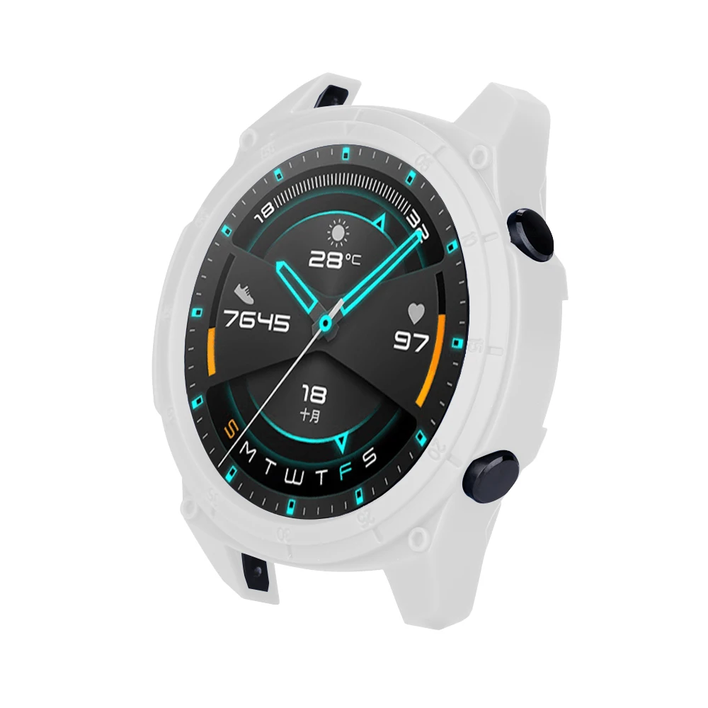 TPU Single/Double Color Sports Protective Case Sergeant Style Protection Cover for Huawei Watch GT 2 46mm