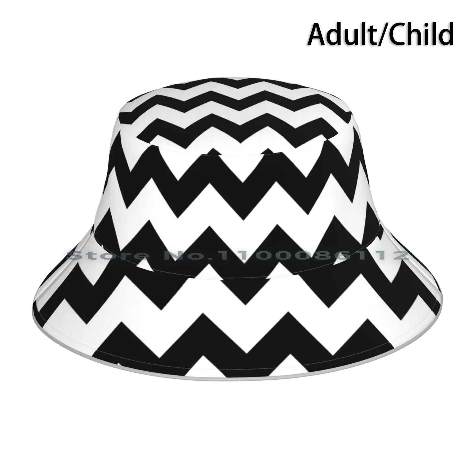 Twin Peaks Pattern Iii Bucket Hat Sun Cap Pattern Nordic Texture Scandinavian Norway Audrey Hepburn Cinema Classis Pin Up