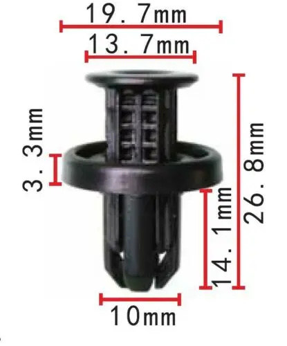 50/100/500 Clips Retainer Fastener Screws Mountings Nut Clamp Under Cover Retainer  91505-TM8-003 for Honda Acura