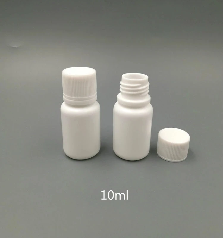 100pcs 10cc pill bottles, medicine pill bottles, HDPE white mini healthy bottles, plastic pill bottle