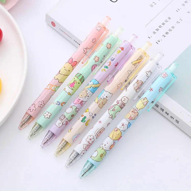 

48 pcs/lot Kawaii Sumikko Gurashi Press Gel Pen Cute 0.5mm Black Ink Signature Pens Promotional Gift Stationery School Supplies