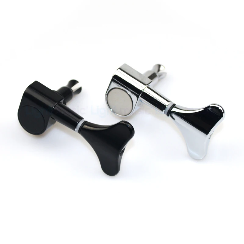 1pcs 4 String Bass Guitar Sealed Tuners Tuning Pegs Machine Heads Chrome Black For Bass Accessories