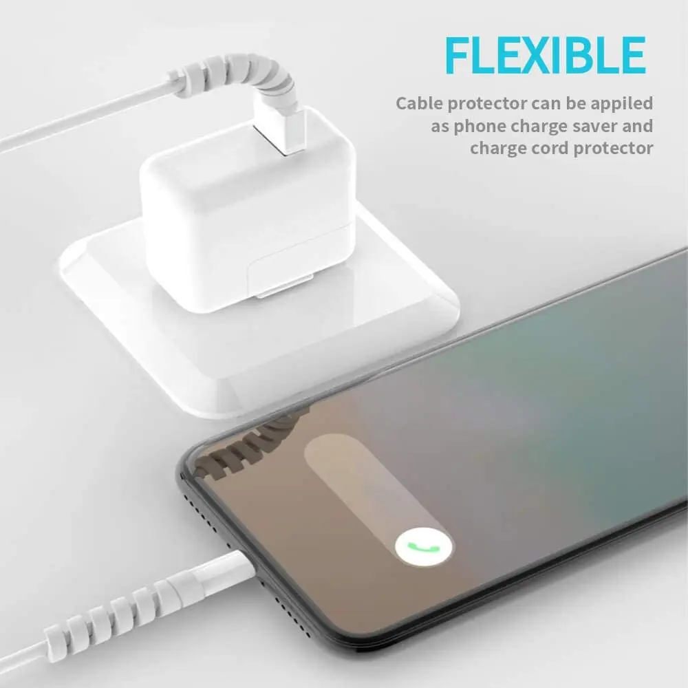 Protecteur de câble en silicone pour iPhone, enrouleur de canette, protecteur de fil, chargeur USB, couvercle de protection de câble, clip