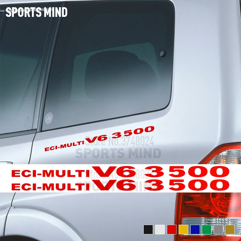 

2 X Vinyl Car Styling ECI-multi V6 3500 For Mitsubishi Pajero Shogun Montero MK2 V20 Exterior Accessories Car Stickers Decals