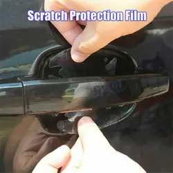 Manija Invisible Universal para puerta de coche, Protector de vinilo, contra arañazos, sacudidas de automóvil, películas protectoras, 4 piezas