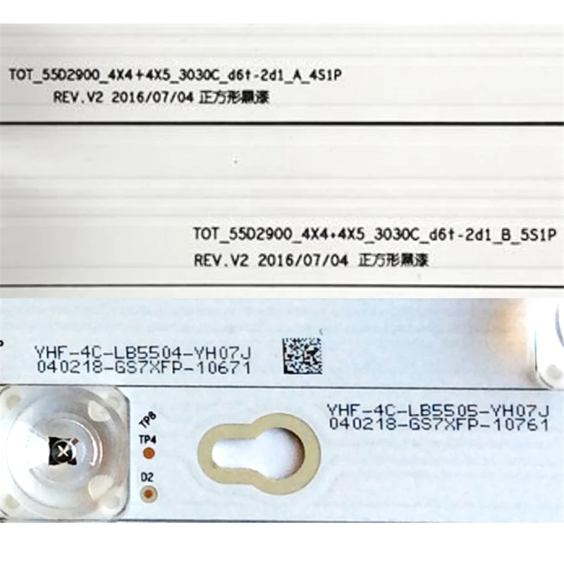 Imagem -03 - Barra Completa da Disposição do Diodo Emissor de Luz da Tevê para Tcl B55a558u 55s4900 U55p6006 Tira da Luz de Fundo Tot_55d2900 Matrix Kit Conduziu a Lâmpada Len Faixas 4c-lb5505-hr