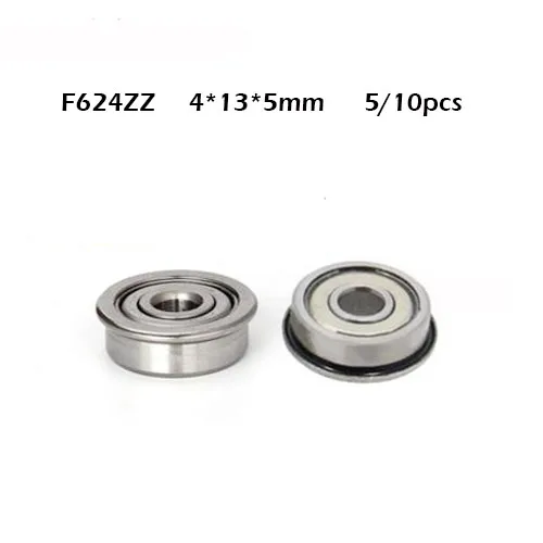 

Free Shipping 5/10PCS F624ZZ flanged bearing 4*13*5mm RF1340HH