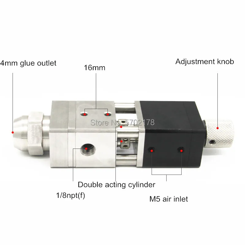 BY-37AB Dispensing Accessories Isolation Back Suction Double Cylinder Valve Precision Stainless Steel Dispensing Valve