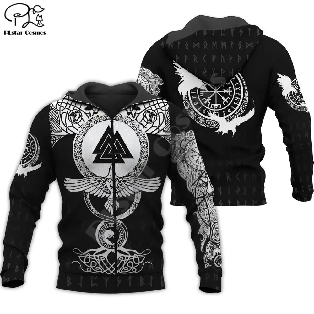 PLstar Cosmos Valhalla God Odin Warrior Tattoo, chándal Vintage de nueva moda, 3D Print, Harajuku, Jersey, chaqueta informal, sudaderas con capucha