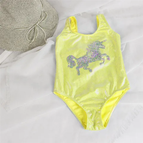 Детский слитный купальник Seagm с единорогом для девочек 3-8 лет — фото товара