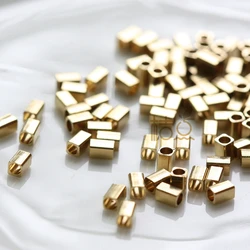 DIY Supply-100 Pieces Solid Raw Brass Finding Spacers - Rectangle Tube 3x2mm (4395C-Q-34)