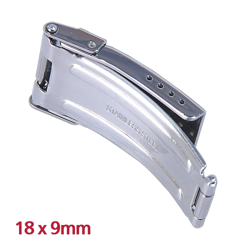 NEW Stainless Steel BUCKLE SAFETY CLASP metal band 18*9mm 20*10mm strap bracelet BUCKLE
