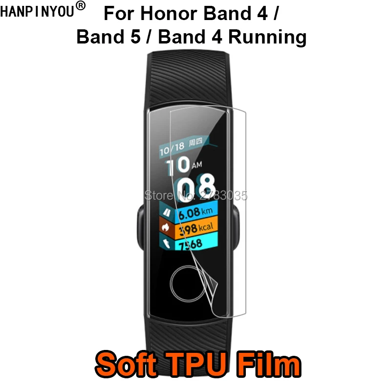 For Huawei Honor Band 4 / 4 Running / Band 5 Sports Smart Watch Wristband Soft TPU Film Screen Protector (Not Tempered Glass)