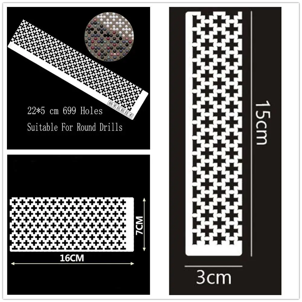 Dpsupr DIY Diamond Painting kit Cross Stitch Tools Drawing Ruler Square/Round Drill Diamond Embroidery Accessory Stainless Steel