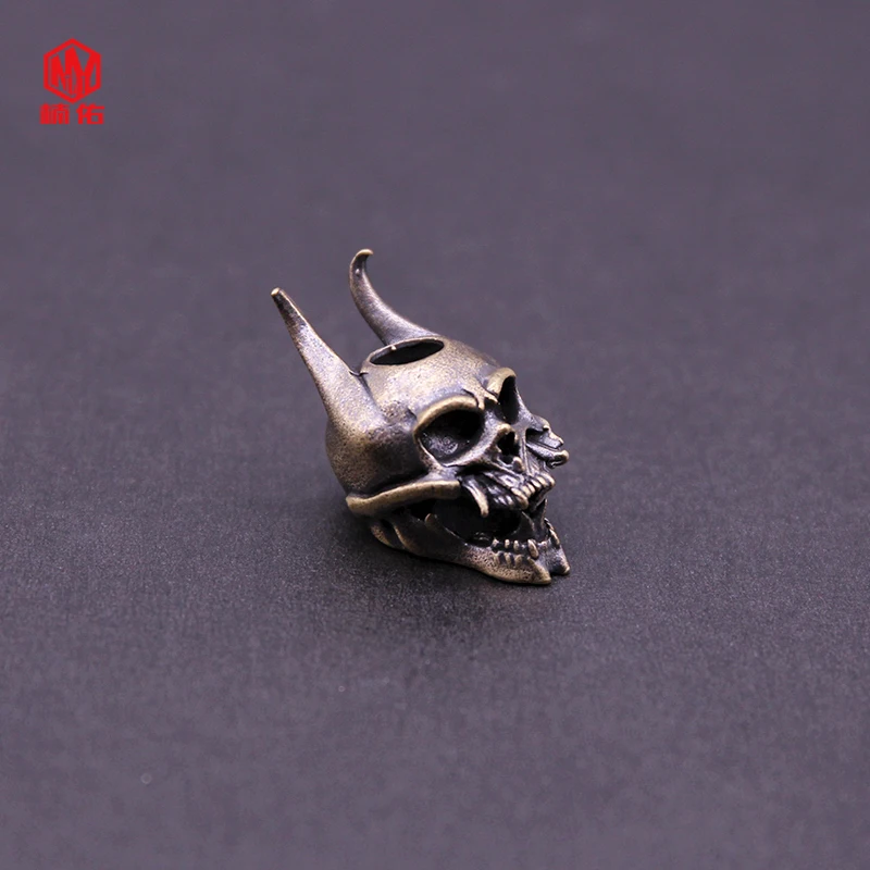 1PC EDC Outdoor Tools Claw Skull Devil Satan Brass Knife Beads DIY Paracord Beads