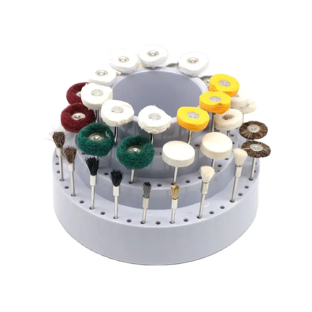 

40PCS Abrasive Brushes with 116 Holes Grinding Head Storage Box Jewelry Rotary Tool Set