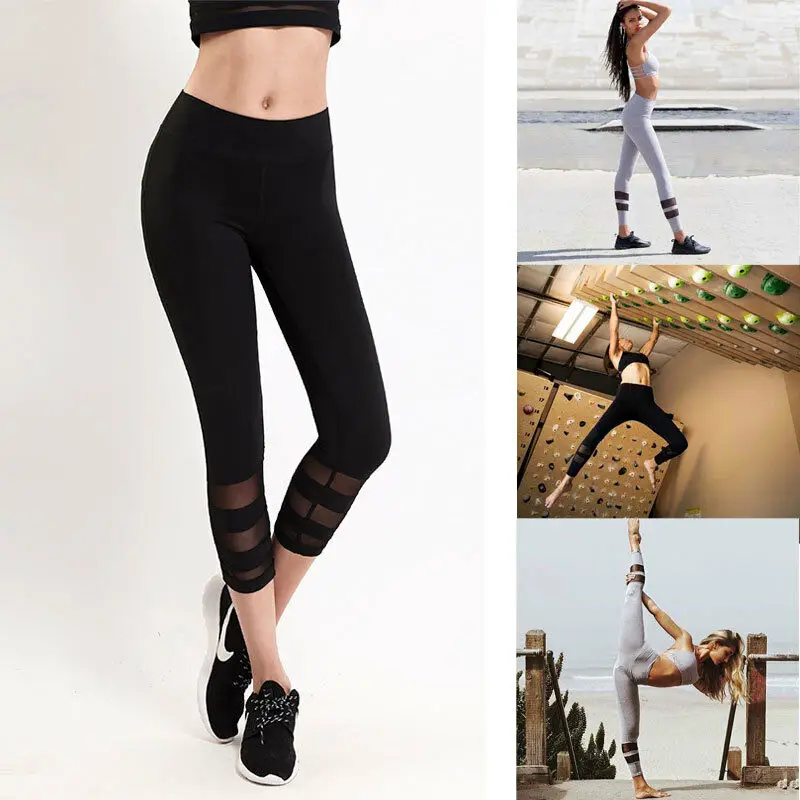 Hirigin Seamless Yoga Pants Women High Waist Stitching Hollow Sport Trousers Female Running Training Fitness Gym Leggings