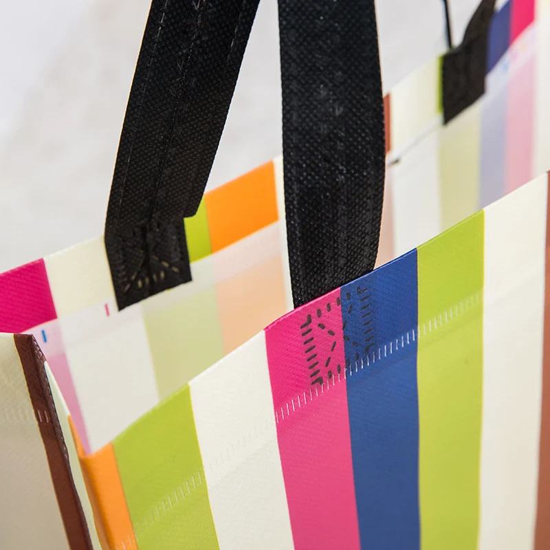 New Women Foldable Shopping Bag Reusable Eco Tote Pouch Large Non-woven Shopper Bags Canvas Travel Grocery Shopping Bags
