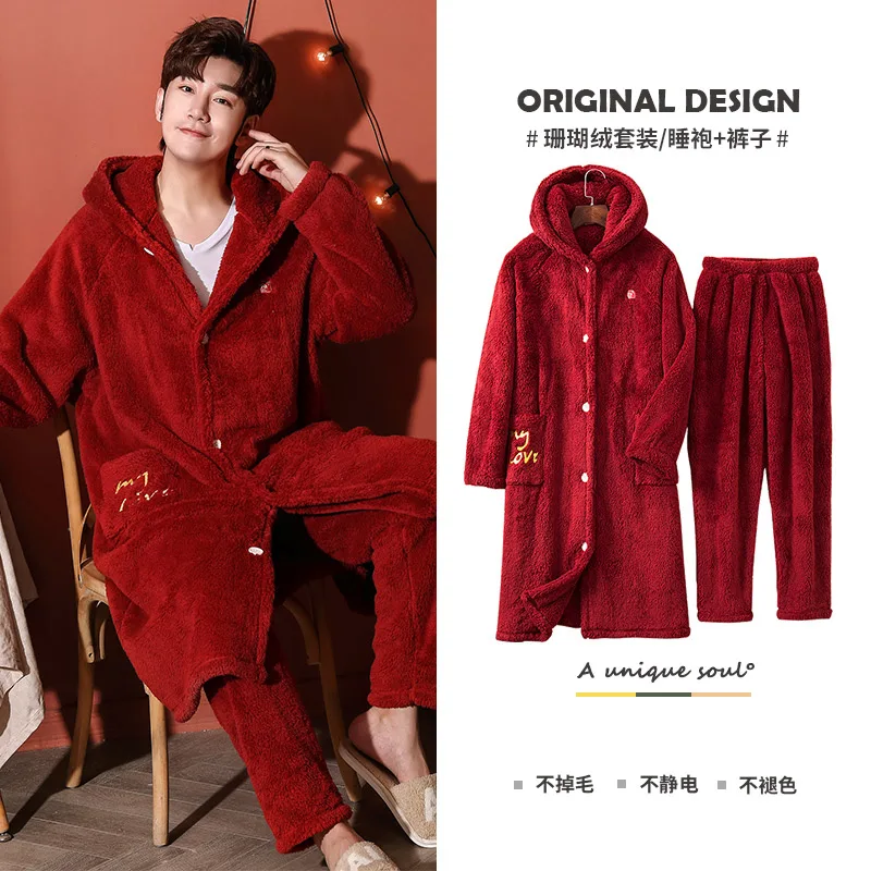 Robe Sets For Men\'s Bathrobe Multi Colors Long Sleeve Kimono Home Clothes Pijama Hombre Cardigan Mens Bath Robes Gown Design