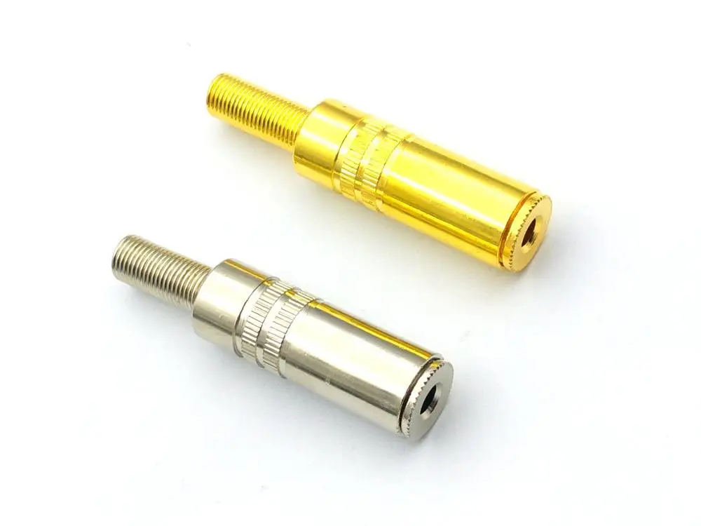 3pcs 3.5mm Jack Stereo Female Inline Socket Solder ADAPTER