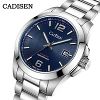 CADISEN Men's Business Watches Sapphire Crystal Luxury MIYOTA Mechanical Automatic Wristwatch Stainless Steel 200m Waterproof