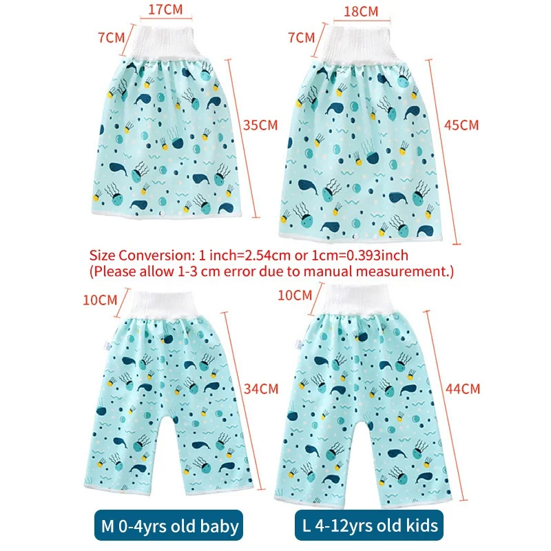 Winter Anti-Bedwetting Baby Printed Diaper Waterproof Training Pants Washable Cloth Diapers Kids Sleeping Bed Potty Trainining