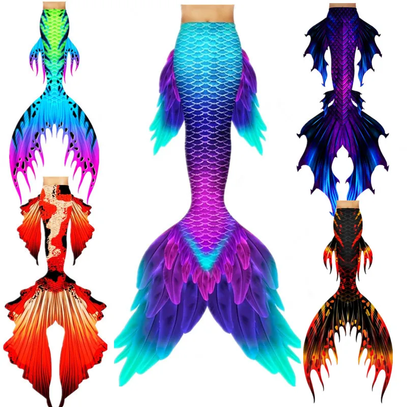 

Customized Mermaid Tail Swimwear Kids Adults Mermaid Tails Bikinis Beach Swimming Cosplay Costume Dress for Women Girls 2020 New