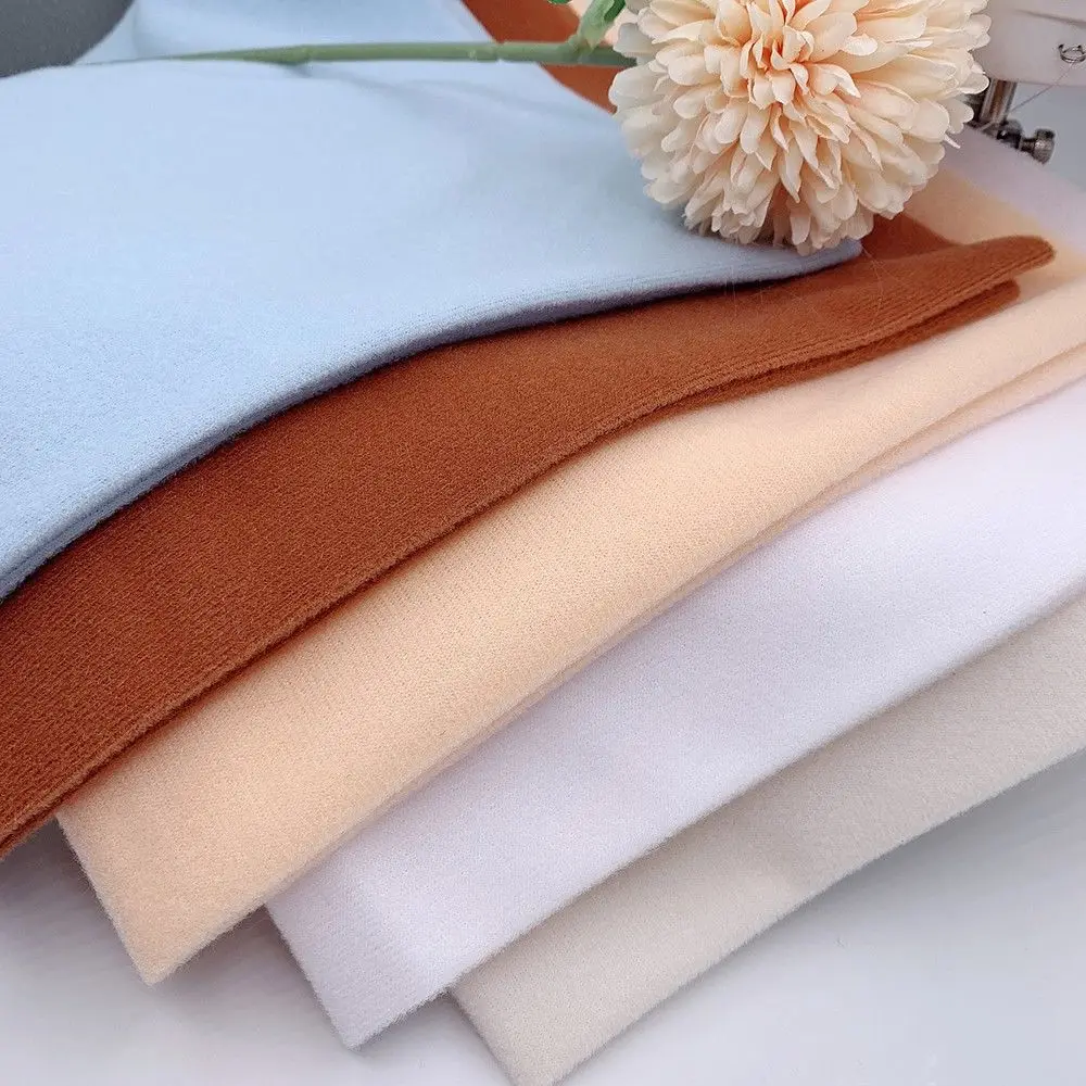 45x45cm 20Colors Cheapest Polyester Loop Fleece Fabric Tricot Velvet Brushed Fabrics for Patchwork Sew Doll Stuffed Toys Cloth