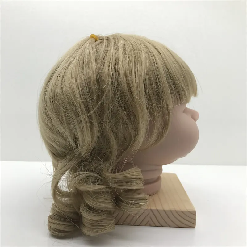 NPK 55cm Reborn Baby Girl Hair Wig For Bebe Reborn Menina Washable Silicone Dolls Reborn Sticked Hair Wig For DIY Reborn Dolls