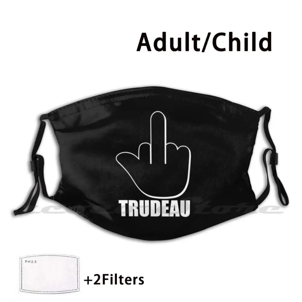 F Off Trudeau Custom Patroon Wasbare Filter Pm2.5 Volwassen Kinderen Masker Middelvinger De Vogel Off Middelvinger F Trudeau