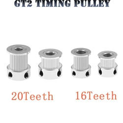 3D Printer GT2 20Teeth 16 teeth 20 Teeth Bore 5mm/8mm Timing Alumium Pulley Fit for GT2-6mm Open Timing Belt