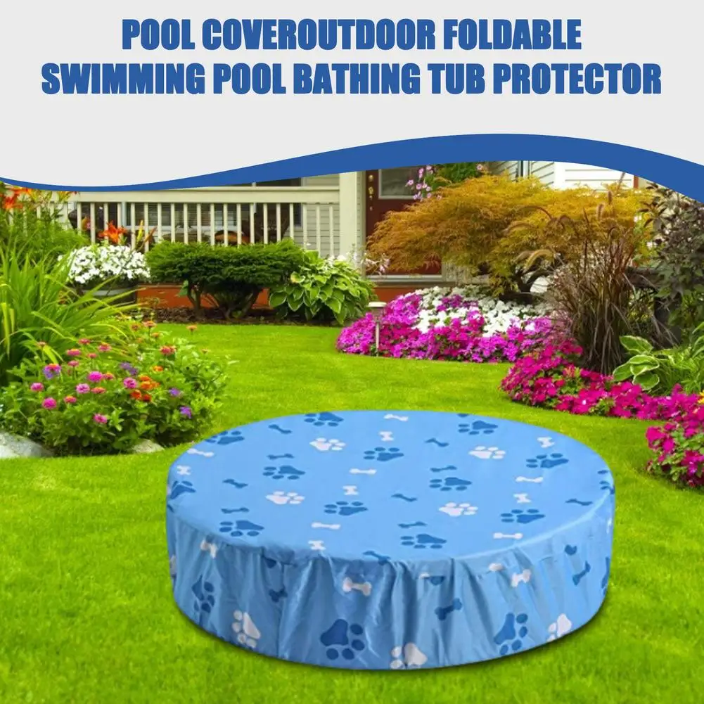 Oxford Cloth Round Furniture Cover Dustproof Waterproof For Outdoor Patio Garden Terrace Round Table Cover Pool Protective Case